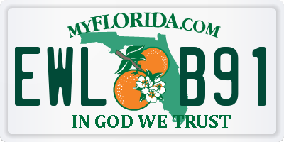 FL license plate EWLB91