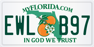 FL license plate EWLB97
