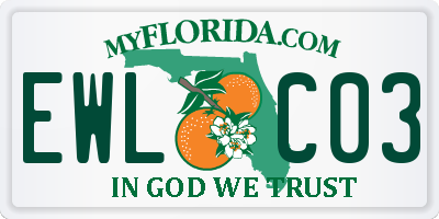 FL license plate EWLC03