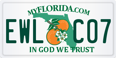 FL license plate EWLC07