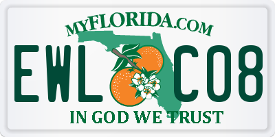 FL license plate EWLC08