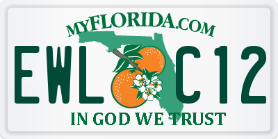 FL license plate EWLC12