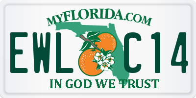 FL license plate EWLC14