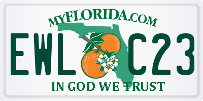 FL license plate EWLC23
