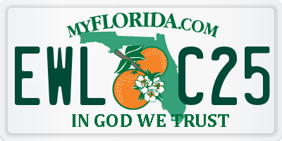 FL license plate EWLC25