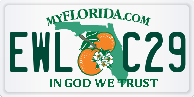 FL license plate EWLC29