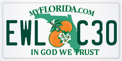FL license plate EWLC30