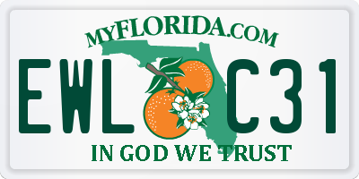 FL license plate EWLC31