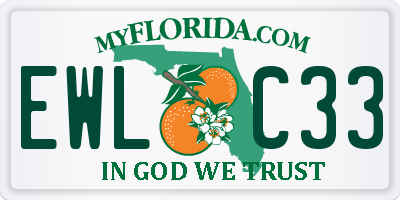 FL license plate EWLC33