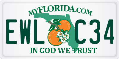 FL license plate EWLC34