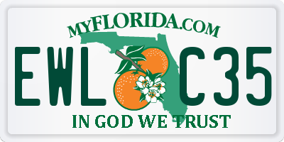 FL license plate EWLC35