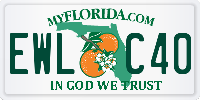 FL license plate EWLC40
