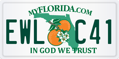 FL license plate EWLC41
