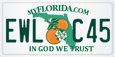 FL license plate EWLC45