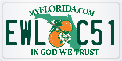 FL license plate EWLC51