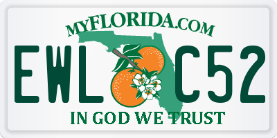 FL license plate EWLC52