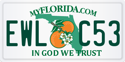 FL license plate EWLC53