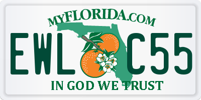 FL license plate EWLC55