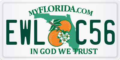 FL license plate EWLC56
