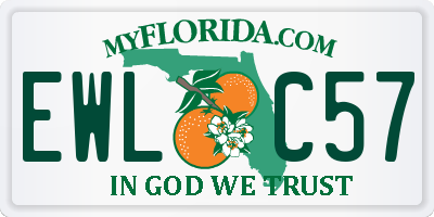 FL license plate EWLC57