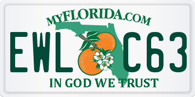 FL license plate EWLC63