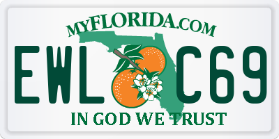 FL license plate EWLC69
