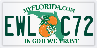 FL license plate EWLC72