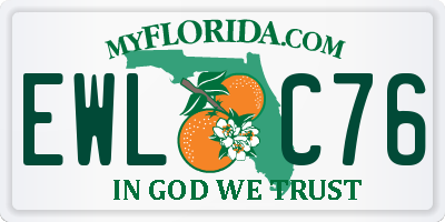 FL license plate EWLC76