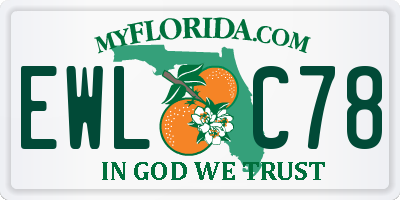 FL license plate EWLC78