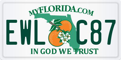 FL license plate EWLC87
