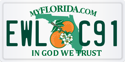 FL license plate EWLC91