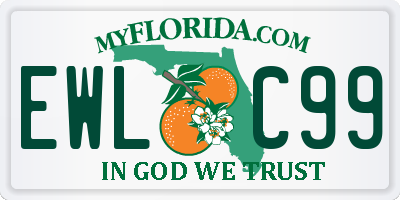 FL license plate EWLC99