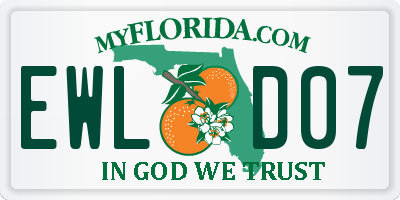 FL license plate EWLD07