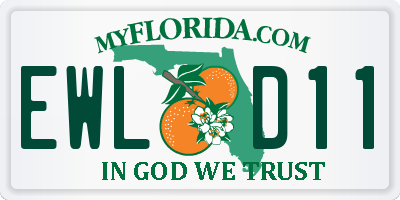 FL license plate EWLD11