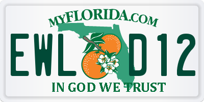 FL license plate EWLD12