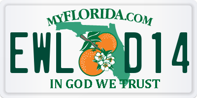 FL license plate EWLD14