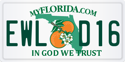 FL license plate EWLD16