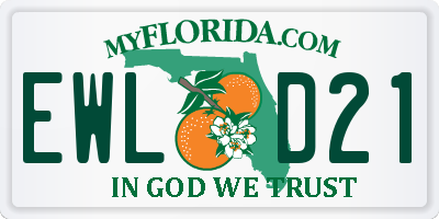 FL license plate EWLD21