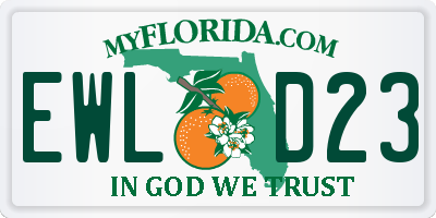 FL license plate EWLD23
