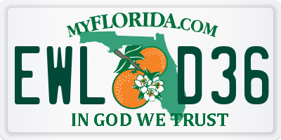 FL license plate EWLD36