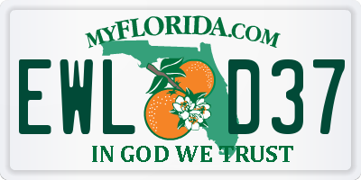 FL license plate EWLD37