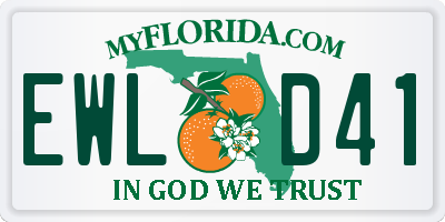 FL license plate EWLD41