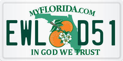 FL license plate EWLD51