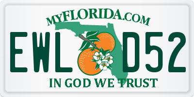 FL license plate EWLD52
