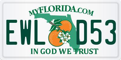 FL license plate EWLD53