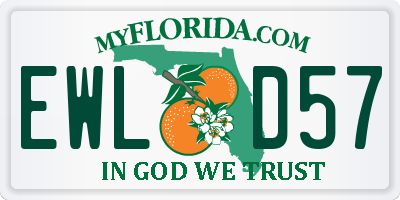 FL license plate EWLD57