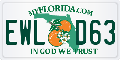 FL license plate EWLD63