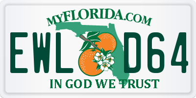 FL license plate EWLD64