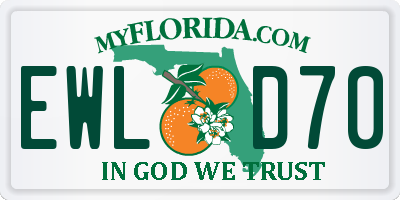 FL license plate EWLD70