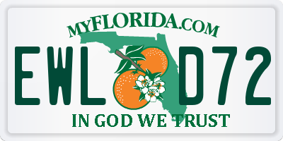 FL license plate EWLD72